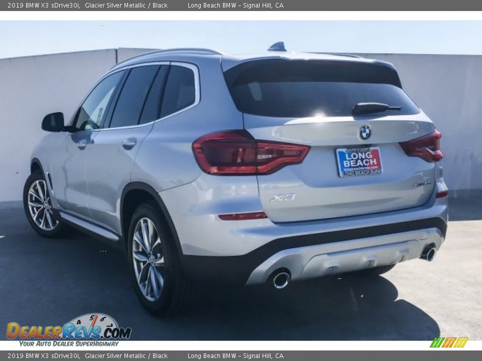 2019 BMW X3 sDrive30i Glacier Silver Metallic / Black Photo #2