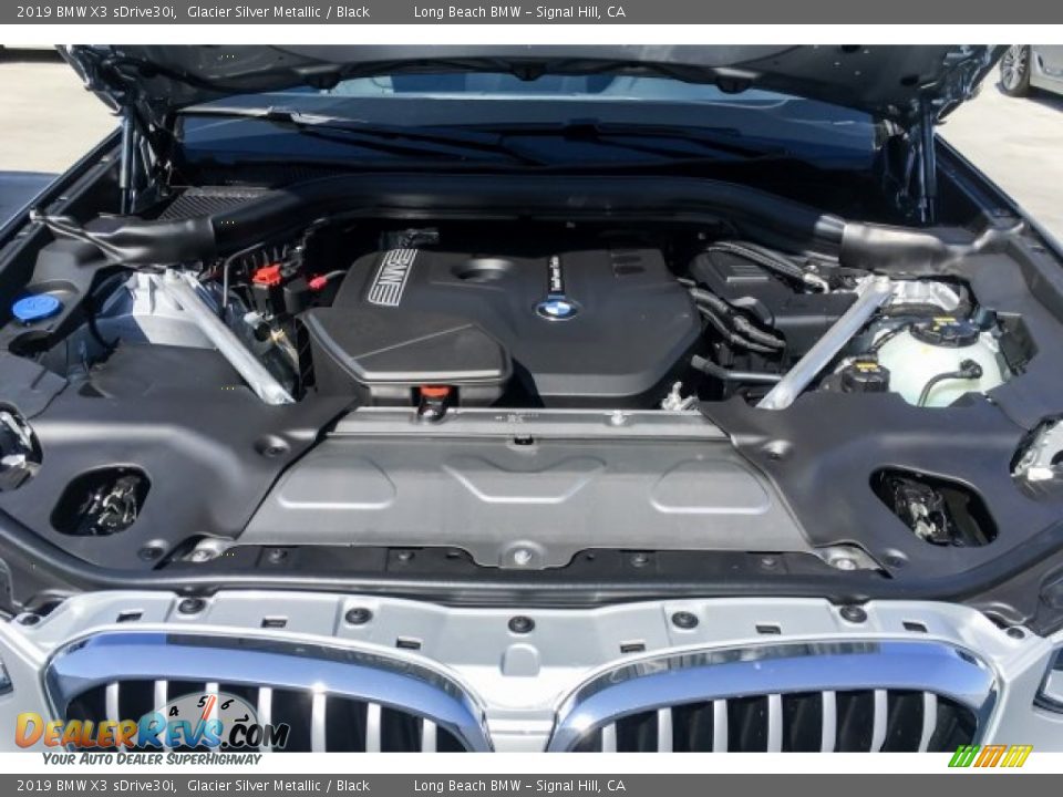 2019 BMW X3 sDrive30i Glacier Silver Metallic / Black Photo #8