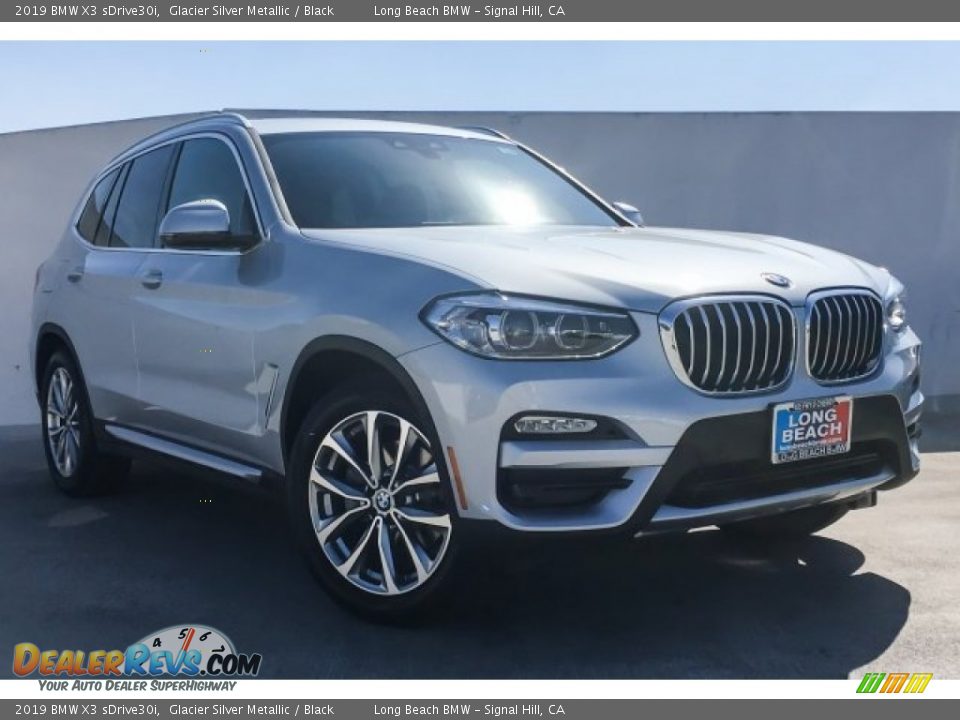 2019 BMW X3 sDrive30i Glacier Silver Metallic / Black Photo #12