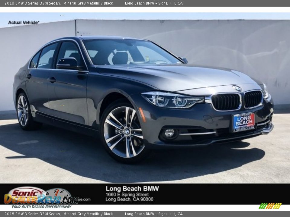 2018 BMW 3 Series 330i Sedan Mineral Grey Metallic / Black Photo #1