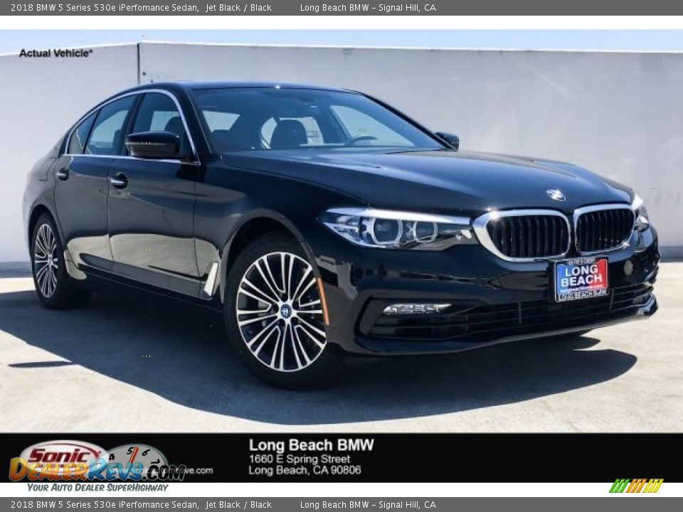 2018 BMW 5 Series 530e iPerfomance Sedan Jet Black / Black Photo #1