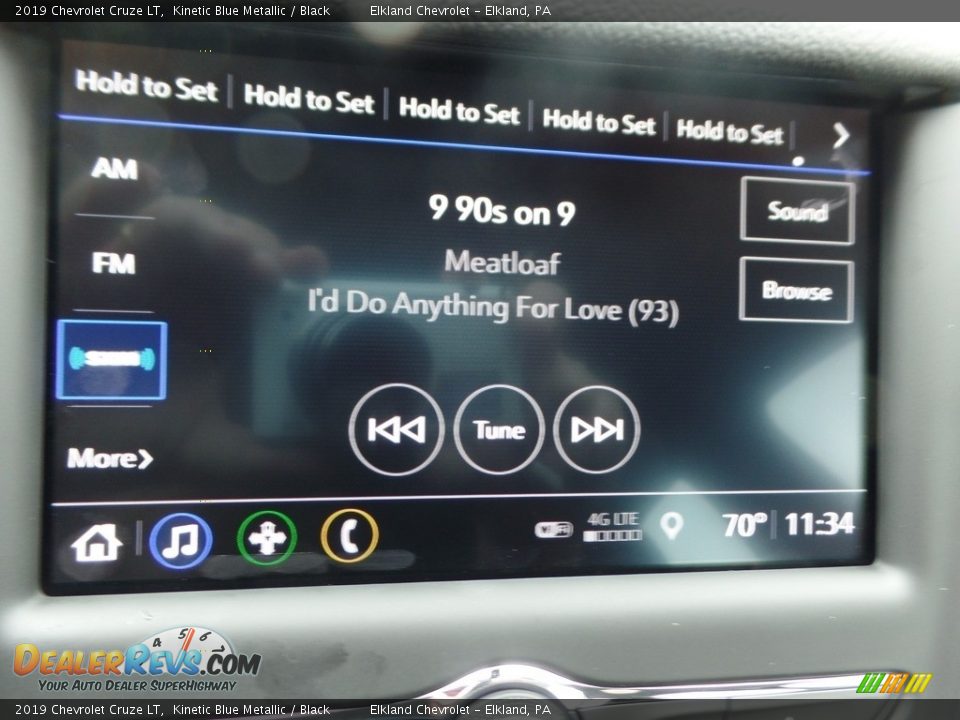 2019 Chevrolet Cruze LT Kinetic Blue Metallic / Black Photo #33