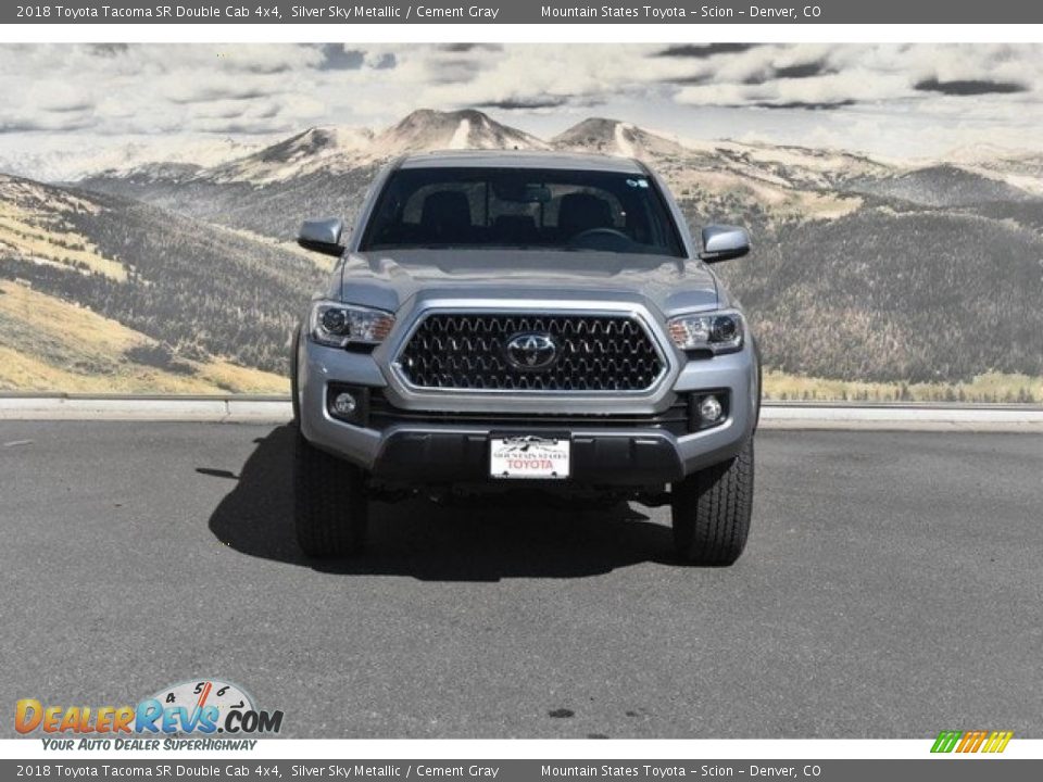 2018 Toyota Tacoma SR Double Cab 4x4 Silver Sky Metallic / Cement Gray Photo #2
