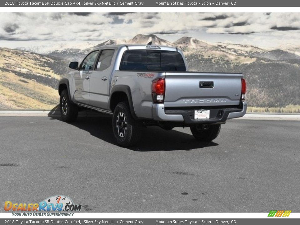 2018 Toyota Tacoma SR Double Cab 4x4 Silver Sky Metallic / Cement Gray Photo #3