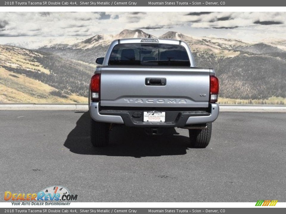 2018 Toyota Tacoma SR Double Cab 4x4 Silver Sky Metallic / Cement Gray Photo #4