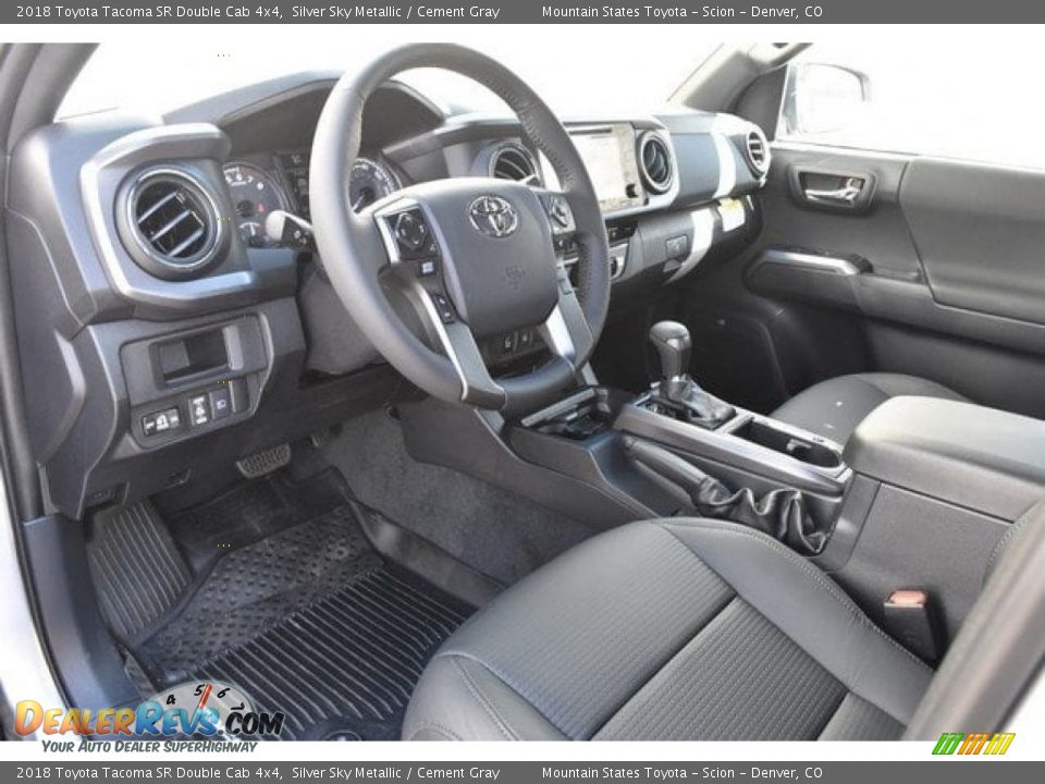 2018 Toyota Tacoma SR Double Cab 4x4 Silver Sky Metallic / Cement Gray Photo #5