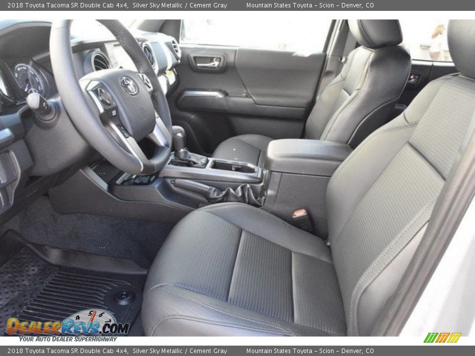 2018 Toyota Tacoma SR Double Cab 4x4 Silver Sky Metallic / Cement Gray Photo #6