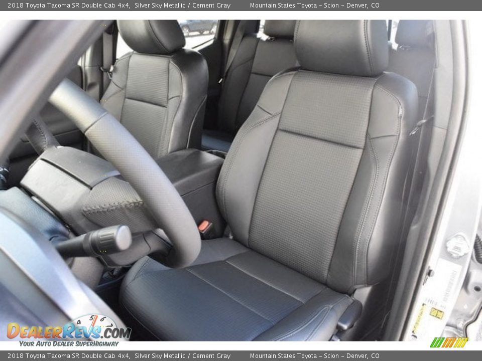 2018 Toyota Tacoma SR Double Cab 4x4 Silver Sky Metallic / Cement Gray Photo #7