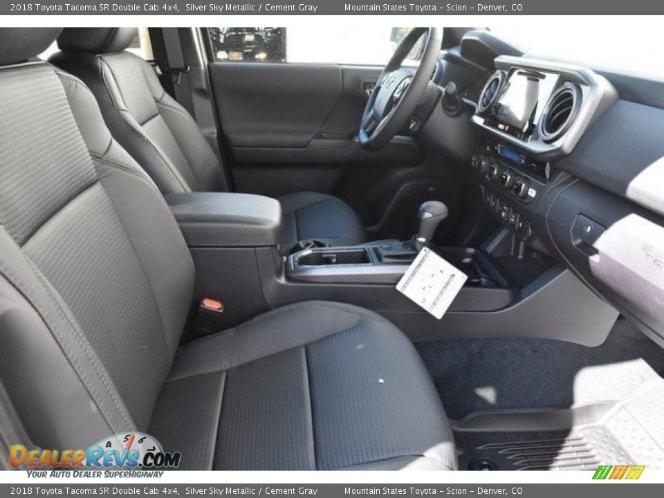 2018 Toyota Tacoma SR Double Cab 4x4 Silver Sky Metallic / Cement Gray Photo #12