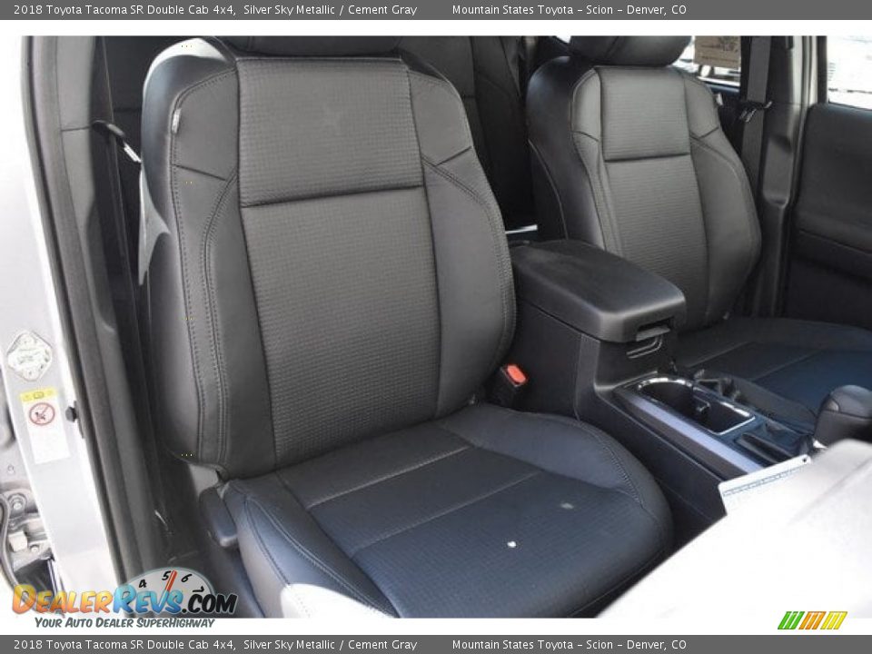 2018 Toyota Tacoma SR Double Cab 4x4 Silver Sky Metallic / Cement Gray Photo #13