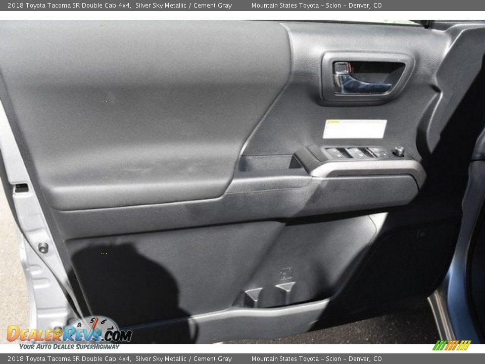 2018 Toyota Tacoma SR Double Cab 4x4 Silver Sky Metallic / Cement Gray Photo #20