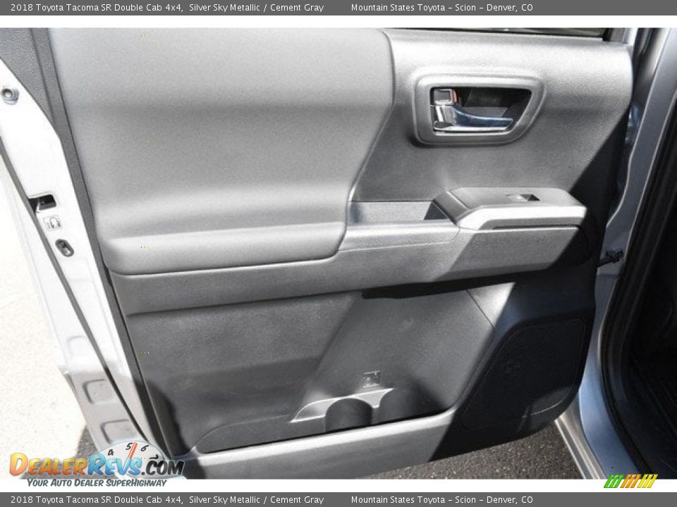 2018 Toyota Tacoma SR Double Cab 4x4 Silver Sky Metallic / Cement Gray Photo #21