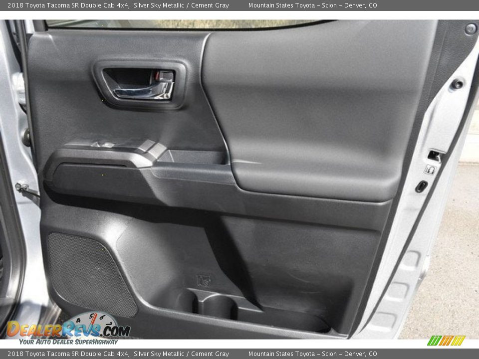 2018 Toyota Tacoma SR Double Cab 4x4 Silver Sky Metallic / Cement Gray Photo #23