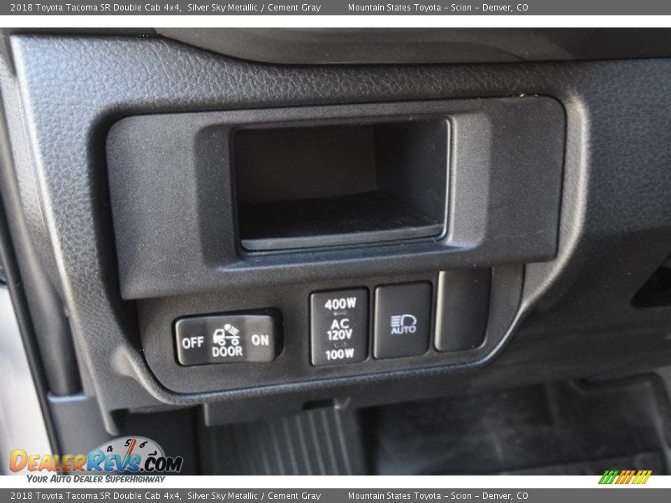 2018 Toyota Tacoma SR Double Cab 4x4 Silver Sky Metallic / Cement Gray Photo #25