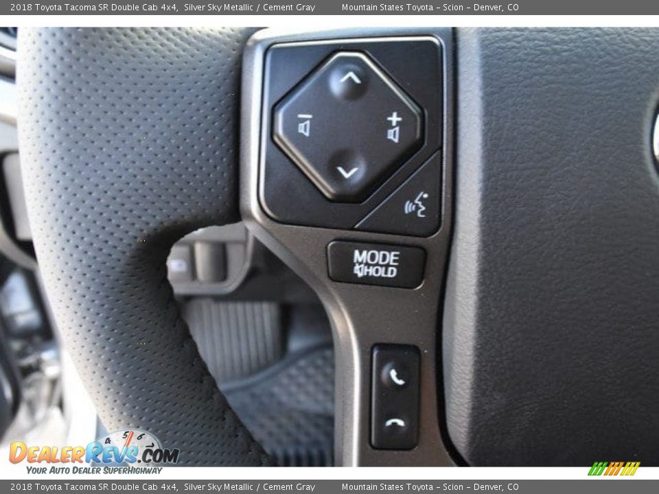 2018 Toyota Tacoma SR Double Cab 4x4 Silver Sky Metallic / Cement Gray Photo #26