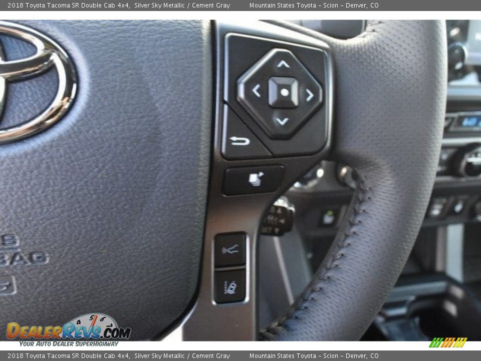 2018 Toyota Tacoma SR Double Cab 4x4 Silver Sky Metallic / Cement Gray Photo #27