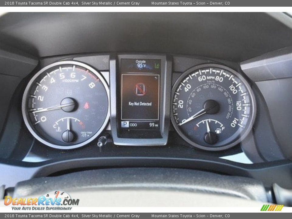 2018 Toyota Tacoma SR Double Cab 4x4 Silver Sky Metallic / Cement Gray Photo #28