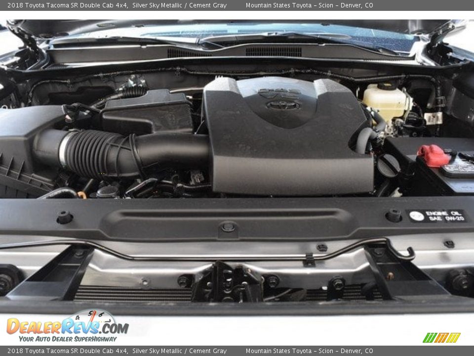 2018 Toyota Tacoma SR Double Cab 4x4 Silver Sky Metallic / Cement Gray Photo #31