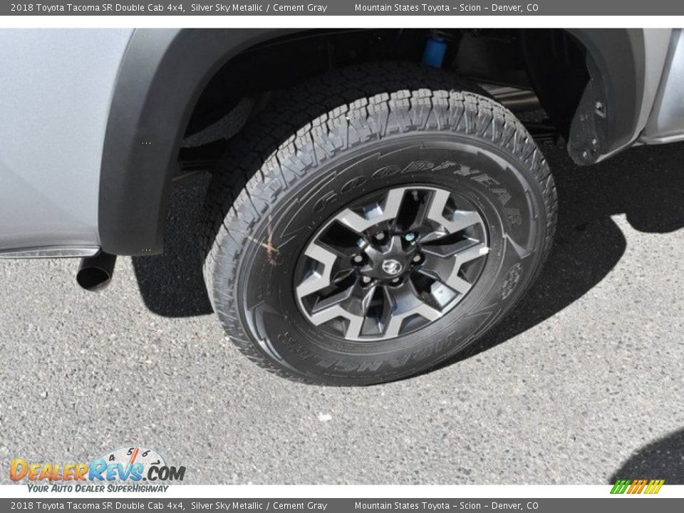 2018 Toyota Tacoma SR Double Cab 4x4 Silver Sky Metallic / Cement Gray Photo #34