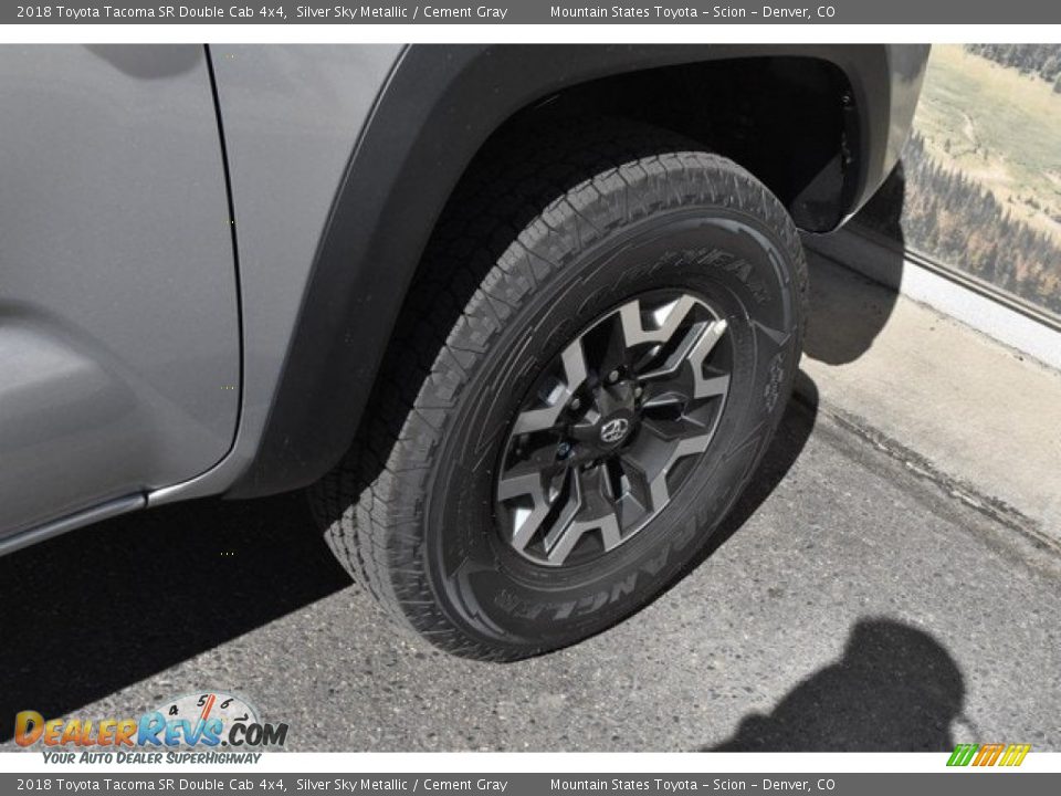 2018 Toyota Tacoma SR Double Cab 4x4 Silver Sky Metallic / Cement Gray Photo #35