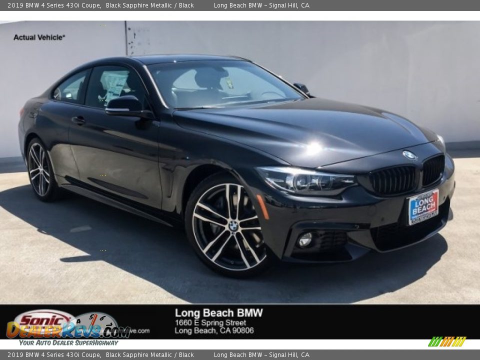 2019 BMW 4 Series 430i Coupe Black Sapphire Metallic / Black Photo #1