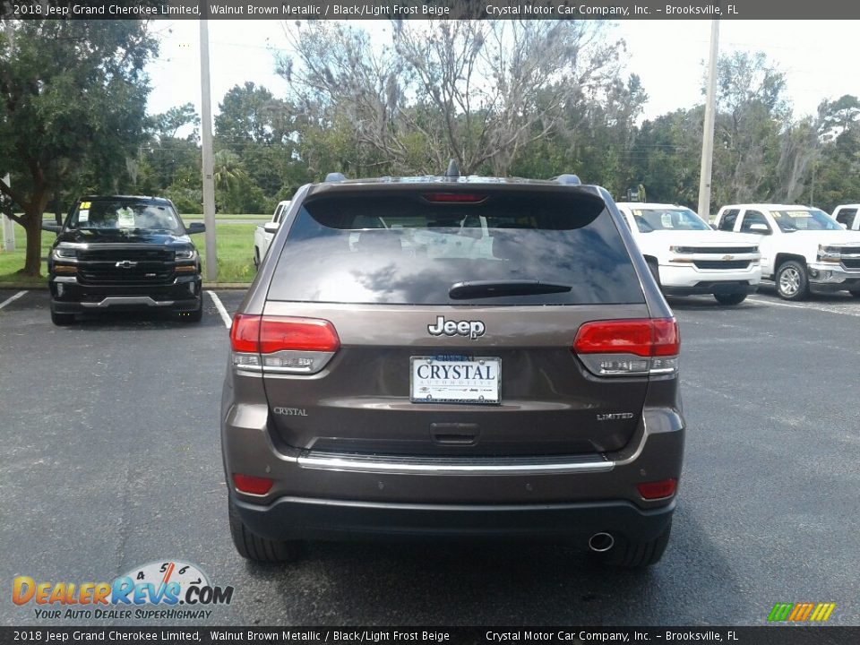 2018 Jeep Grand Cherokee Limited Walnut Brown Metallic / Black/Light Frost Beige Photo #4