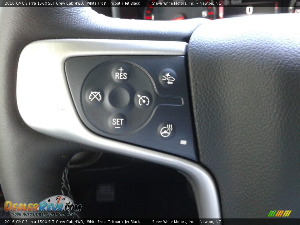 2016 GMC Sierra 1500 SLT Crew Cab 4WD White Frost Tricoat / Jet Black Photo #16