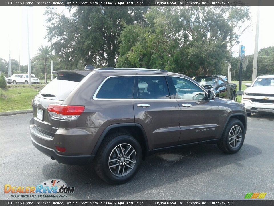 2018 Jeep Grand Cherokee Limited Walnut Brown Metallic / Black/Light Frost Beige Photo #5