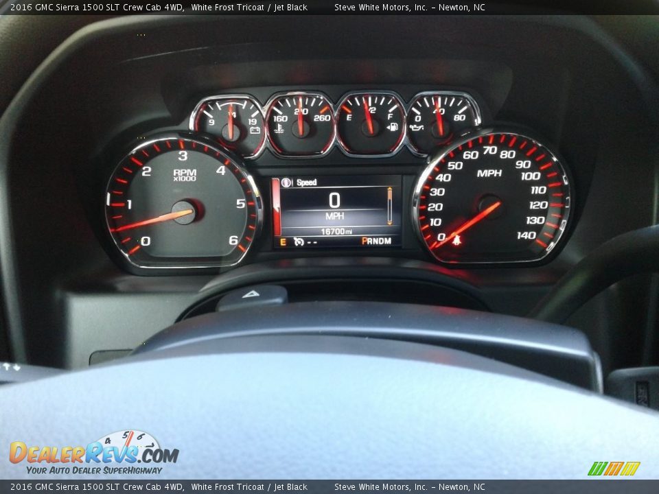 2016 GMC Sierra 1500 SLT Crew Cab 4WD White Frost Tricoat / Jet Black Photo #18