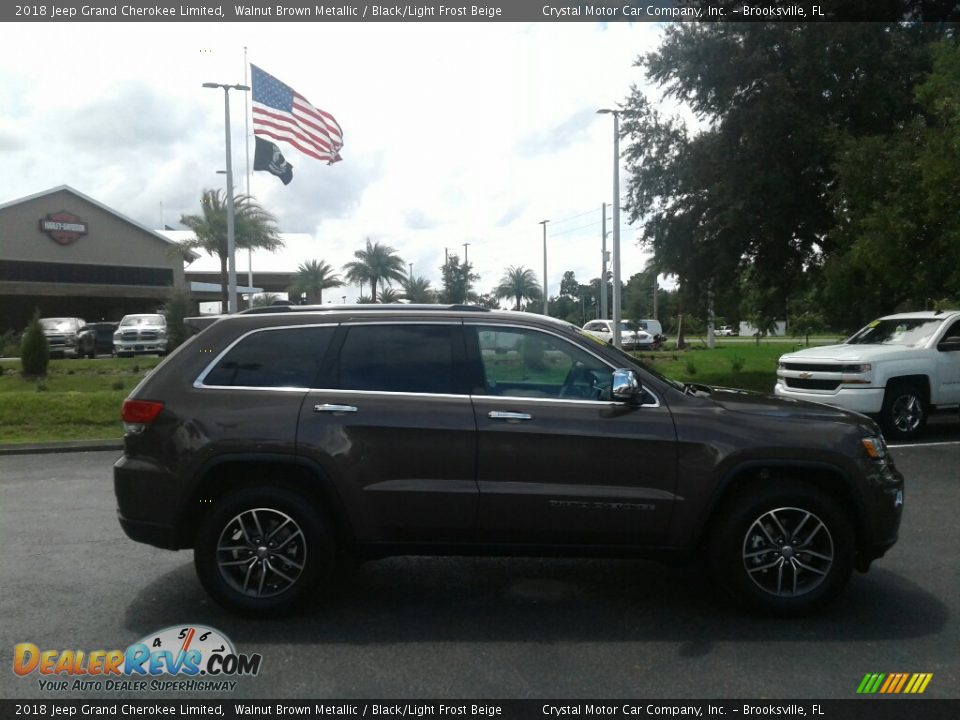 2018 Jeep Grand Cherokee Limited Walnut Brown Metallic / Black/Light Frost Beige Photo #6