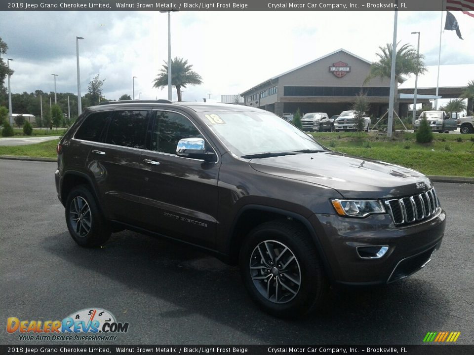 2018 Jeep Grand Cherokee Limited Walnut Brown Metallic / Black/Light Frost Beige Photo #7