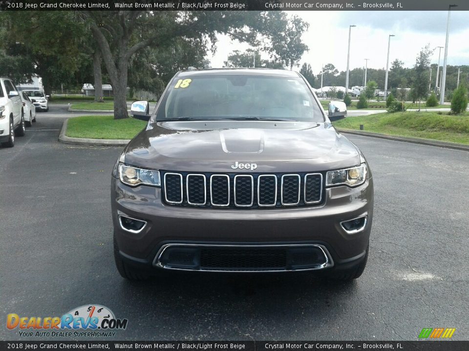 2018 Jeep Grand Cherokee Limited Walnut Brown Metallic / Black/Light Frost Beige Photo #8