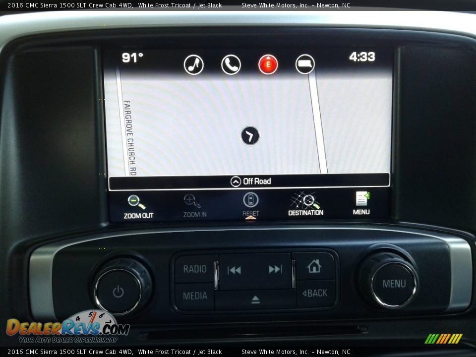 2016 GMC Sierra 1500 SLT Crew Cab 4WD White Frost Tricoat / Jet Black Photo #22