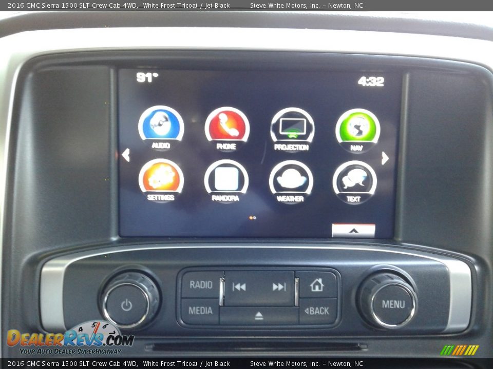 2016 GMC Sierra 1500 SLT Crew Cab 4WD White Frost Tricoat / Jet Black Photo #23