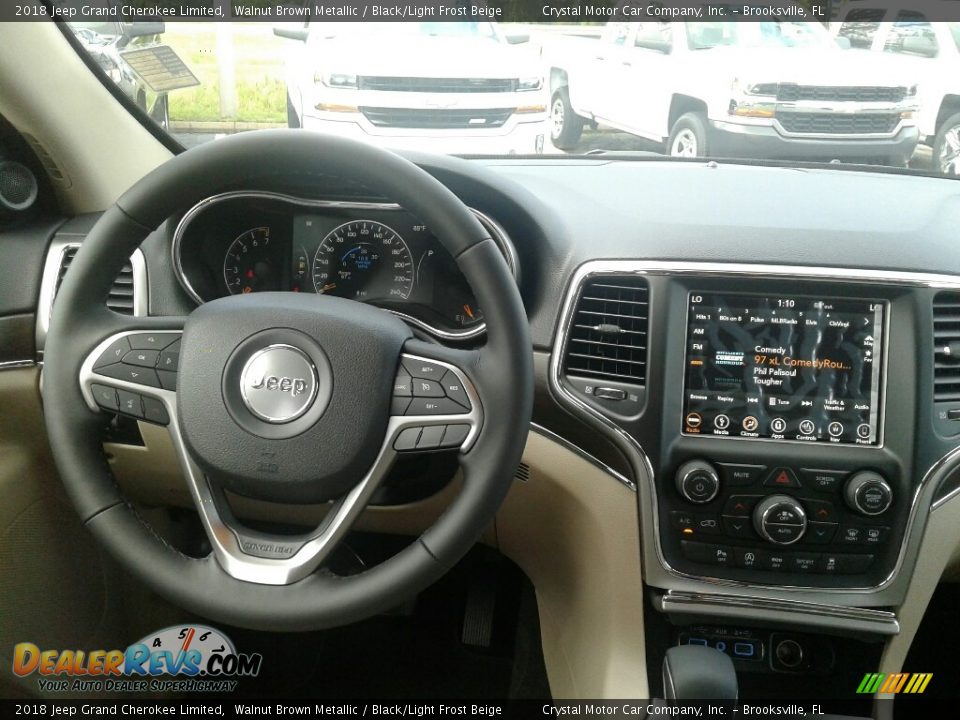 2018 Jeep Grand Cherokee Limited Walnut Brown Metallic / Black/Light Frost Beige Photo #13