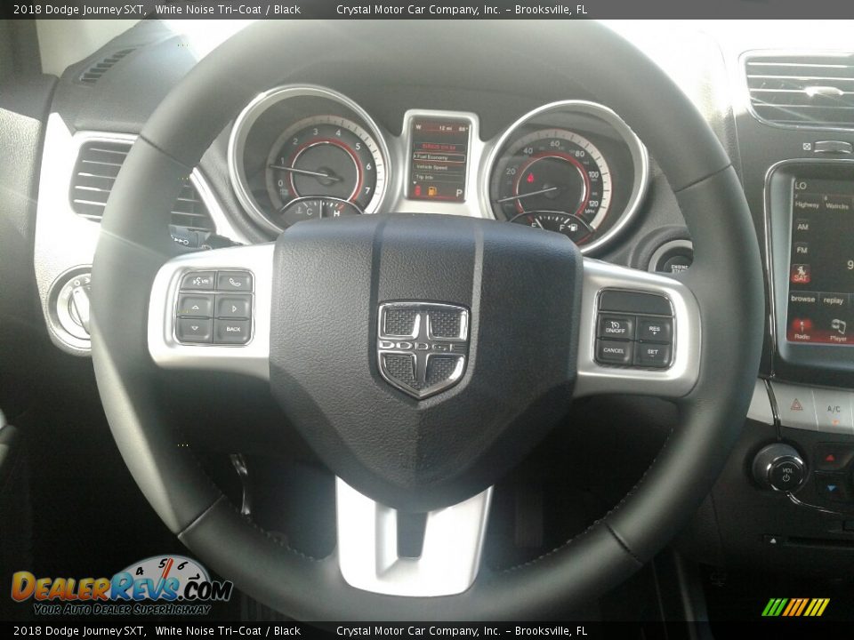 2018 Dodge Journey SXT White Noise Tri-Coat / Black Photo #14