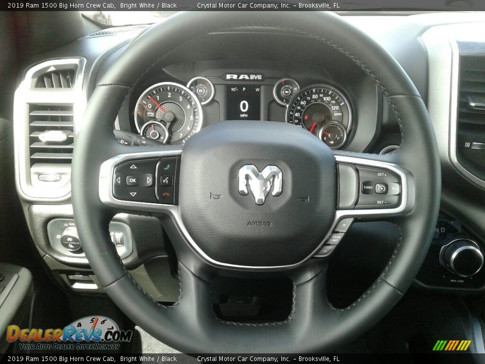 2019 Ram 1500 Big Horn Crew Cab Bright White / Black Photo #14