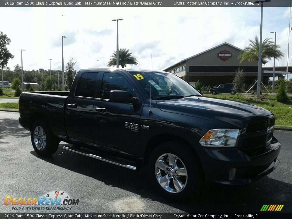 2019 Ram 1500 Classic Express Quad Cab Maximum Steel Metallic / Black/Diesel Gray Photo #7