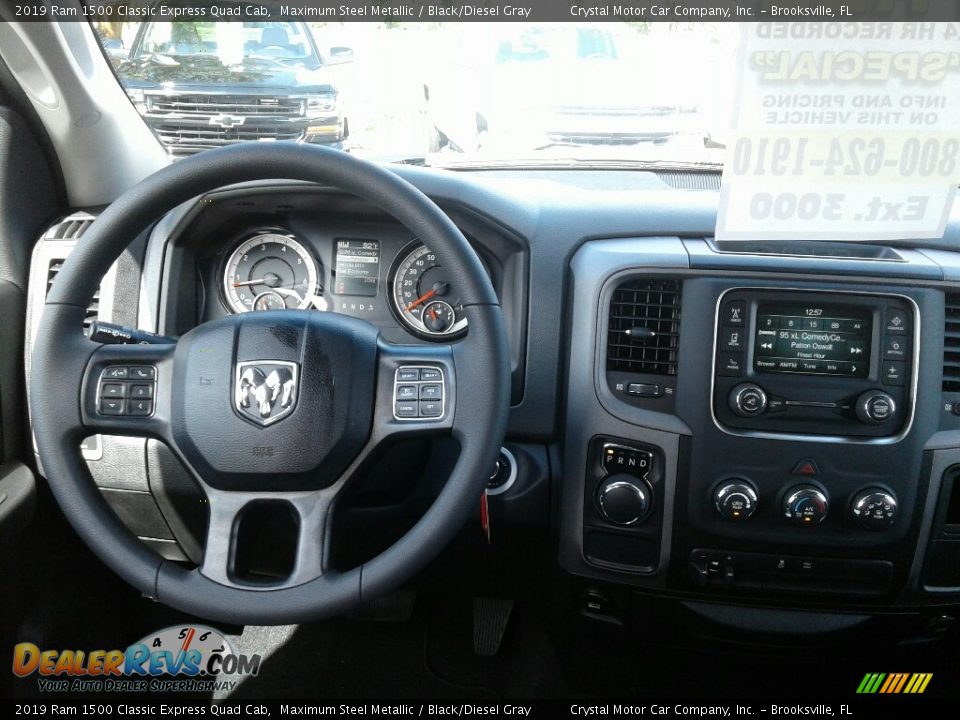 2019 Ram 1500 Classic Express Quad Cab Maximum Steel Metallic / Black/Diesel Gray Photo #13
