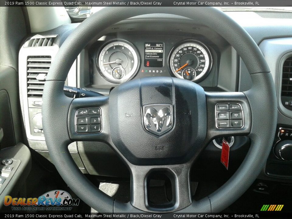 2019 Ram 1500 Classic Express Quad Cab Maximum Steel Metallic / Black/Diesel Gray Photo #14