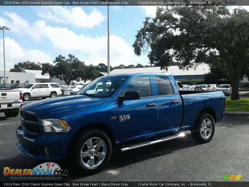 2019 Ram 1500 Classic Express Quad Cab Blue Streak Pearl / Black/Diesel Gray Photo #1