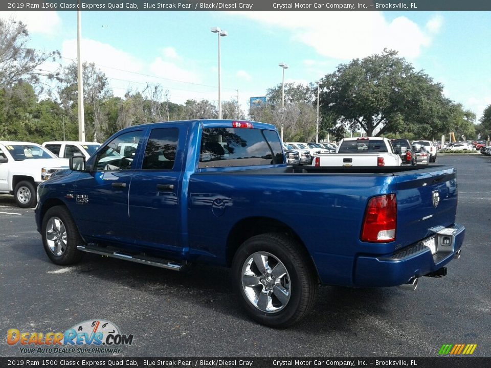 2019 Ram 1500 Classic Express Quad Cab Blue Streak Pearl / Black/Diesel Gray Photo #3