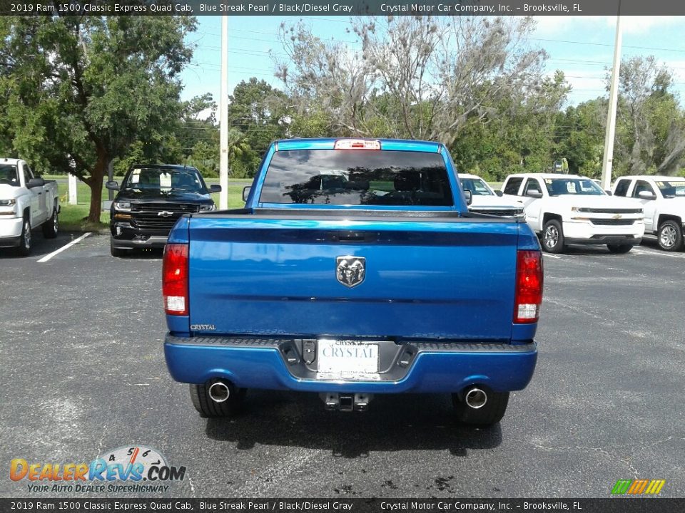 2019 Ram 1500 Classic Express Quad Cab Blue Streak Pearl / Black/Diesel Gray Photo #4