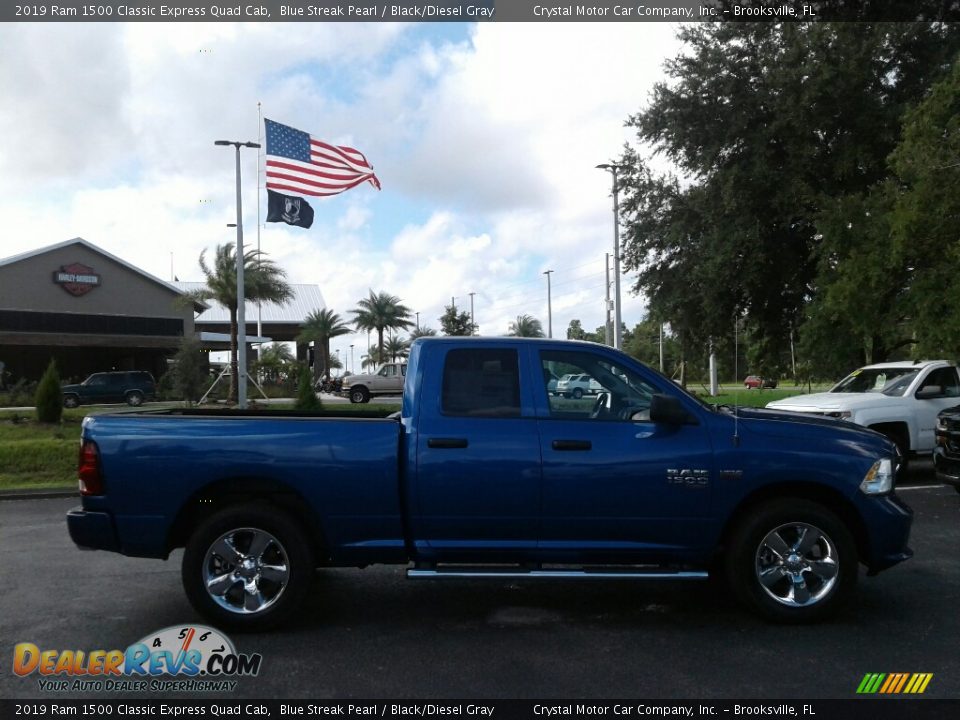 2019 Ram 1500 Classic Express Quad Cab Blue Streak Pearl / Black/Diesel Gray Photo #6