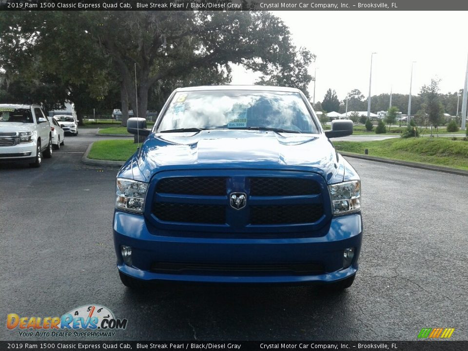 2019 Ram 1500 Classic Express Quad Cab Blue Streak Pearl / Black/Diesel Gray Photo #8