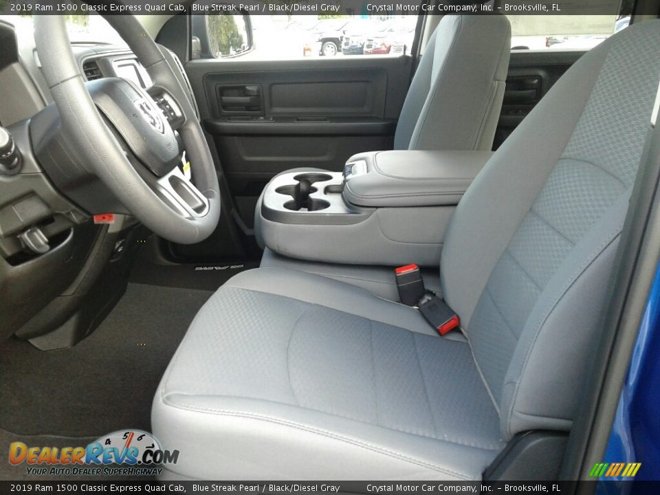 2019 Ram 1500 Classic Express Quad Cab Blue Streak Pearl / Black/Diesel Gray Photo #9