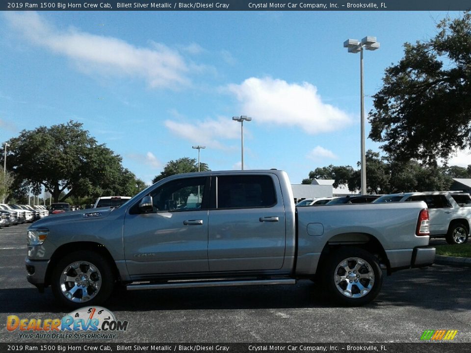 2019 Ram 1500 Big Horn Crew Cab Billett Silver Metallic / Black/Diesel Gray Photo #2