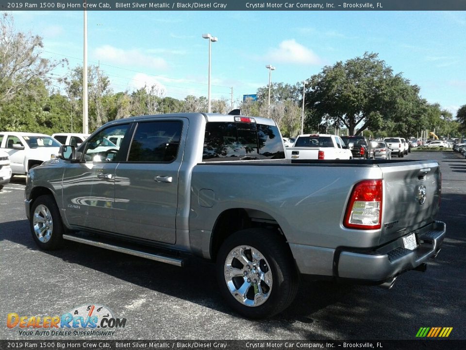 2019 Ram 1500 Big Horn Crew Cab Billett Silver Metallic / Black/Diesel Gray Photo #3