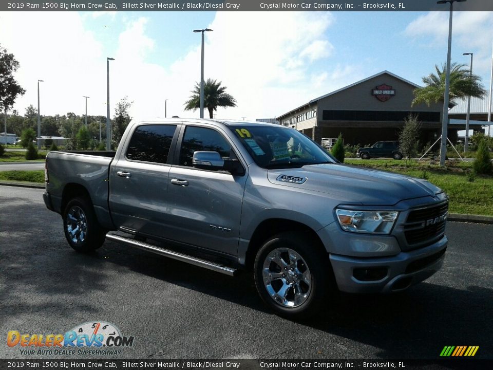 2019 Ram 1500 Big Horn Crew Cab Billett Silver Metallic / Black/Diesel Gray Photo #7