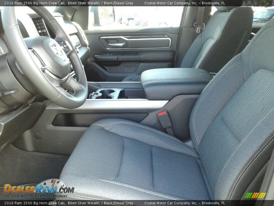 2019 Ram 1500 Big Horn Crew Cab Billett Silver Metallic / Black/Diesel Gray Photo #9